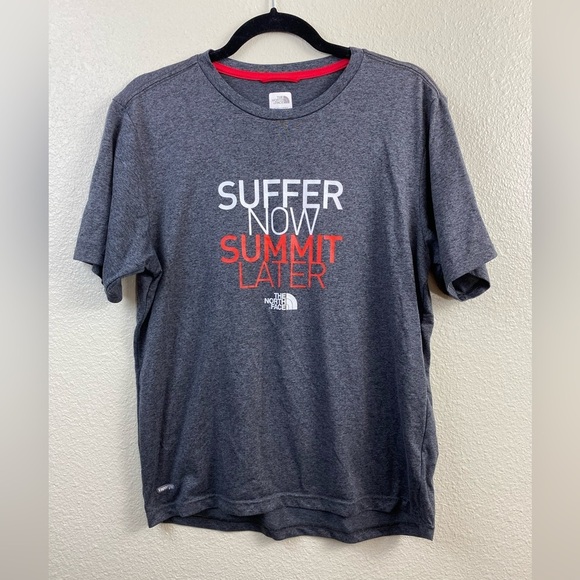 The North Face Vapor Wick Graphic Gray Short Sleeve Shirt‎ Men’s Small Outdoor - Picture 1 of 8